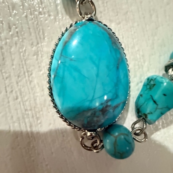 Stauer Caribbean Larimar 36” Station Turquoise Necklace NIB - Picture 6 of 13